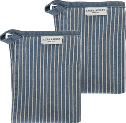 Laura Ashley Kitchen Linen Collectables Theedoeken set van 2 Blauw Streep