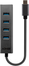 Lindy 43325 - USB-C Multiport Hub - 4x USB 3.2 Gen 1 - Grijs