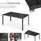 tectake® - Tuintafel 150 x 90 x 74,5 cm - Weerbestendig - Aluminium frame zwart