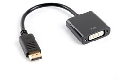Lanberg AD-0007-BK - DisplayPort 1.2 naar DVI-I Dual Link - 10cm - Zwart