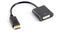 Lanberg AD-0007-BK - DisplayPort 1.2 naar DVI-I Dual Link - 10cm - Zwart