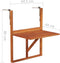 vidaXL - Balkontafel - hangend - 64,5x44x80 - cm - massief - acaciahout