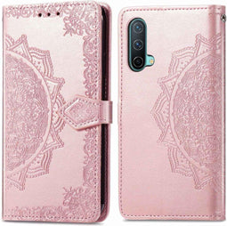 iMoshion Hoesje Geschikt voor OnePlus Nord CE 5G Hoesje Met Pasjeshouder - iMoshion Mandala Bookcase - Rosé Goud