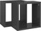 vidaXL - Wandschappen - kubus - 2 - st - 26x15x26 - cm - hoogglans - grijs