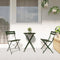 vidaXL - Vouwbare - tuinzetels - 2 - stuks - Donkergroen - Staal