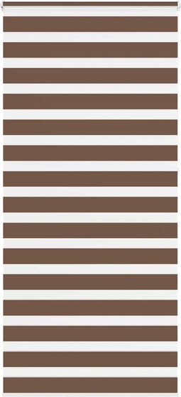 vidaXL - Zebra - rolgordijn - 95x230 - cm - stofbreedte - 90,9 - cm - polyester - bruin