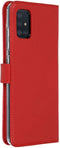 Selencia Galaxy A51 - Echt Lederen Bookcase - 3 Pashouders - Rood
