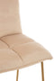 J-Line barstoel Pierre - metaal/textiel - beige - 2 stuks