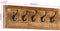 vidaXL - Wandkapstok - met - 5 - haken - massief - mangohout