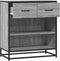 vidaXL - Dressoir - 68x35x76 - cm - bewerkt - hout - grijs - sonoma - eikenkleurig