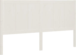vidaXL - Hoofdbord - 185,5x4x100 - cm - massief - grenenhout - wit