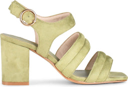 POSH by Poelman BO - Dames Sandalen met hak - Imitatiesuède - Mint Groen - Maat 40
