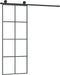 vidaXL - Schuifdeur - met - beslag - 76x205 - cm - ESG-glas - en - aluminium