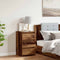 vidaXL - Nachtkastje - 40x35x62,5 - cm - bewerkt - hout - oud - houtkleurig