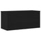 vidaXL - Opbergdoos - met - Deksel - Zwart - Eiken - 100x42x46 - cm - Gelaagd - Hout