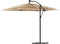 vidaXL - Parasol - met - LED's - en - stalen - paal - 269x269x235 - cm - bruin