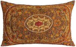 PTMD Sierkussen Marwan - 60x10x40 cm - Katoen - Bruin