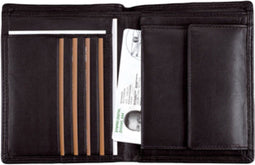 Alassio combi portefeuille - 10 x 12,5 cm - RFID - nappaleer - zwart - JU-42055