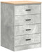 vidaXL - Garagekast - 60x51x85 - cm - massief - grenenhout - betongrijs