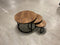 Salontafel Vince Rond Mangohout Set van 3