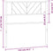 vidaXL - Hoofdbord - 107 - cm - metaal - zwart