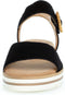 Gabor 82.772.47 - Dames Sandalen - Sportieve sandaal met raffia gesp - Zwart