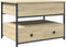vidaXL - Salontafel - 70x50x50 - cm - bewerkt - hout - en - metaal - sonoma - eikenkleur