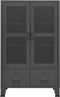 vidaXL - Opbergkast - industrieel - 70x40x115 - cm - metaal - antracietkleurig
