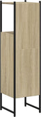 vidaXL - Badkamerkast - 33x33x120,5 - cm - bewerkt - hout - sonoma - eikenkleurig