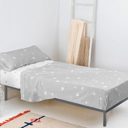 Happy Friday Sheet set 2 pieces Little star grey 180x270 cm (Single) Grey