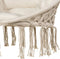 Outtec® Hangstoel - Schommel met Kussens - 62cm Diameter - tot 150 kg - 100% Katoen - Beige