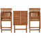 Tafel met twee stoelen Home ESPRIT Bruin 60 x 60 x 74 cm
