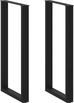 vidaXL - Salontafelpoten - 2 - st - U-vormig - 60x(110-111) - cm - staal - zwart