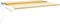 vidaXL - Luifel - automatisch - met - LED - en - windsensor - 500x300 - cm - geel - en - wit
