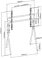 Tv statief schildersezel design - tv standaard studio - tot 70 inch beeldscherm