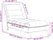 vidaXL - Chaise - longue - met - kussens - stof - zwart