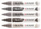 Brush Pen set Grijs | 5 kleuren