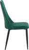 CLAYTON - Eetkamerstoel - Smaragdgroen - Fluweel