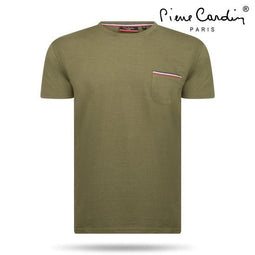 Pierre Cardin - Heren T-Shirt - Ronde Hals - Army