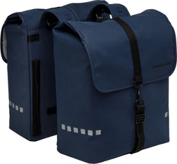 New Looxs ® Odense Double - Fietstassen Dubbel - Bevestiging met Riempjes - Geschikt voor Elektrische Fietsen - 39 Liter - Donkerblauw