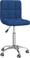 vidaXL - Kantoorstoel - draaibaar - stof - blauw