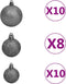 vidaXL - Kunstkerstboom - met - verlichting - kerstballen - dennenappels - 210 - cm