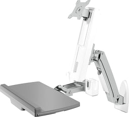 ICY BOX IB-MS600-W - Muurbeugel - Draaibaar 360° en verstelbaar voor monitoren tot 24" (61 cm) - Wit