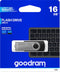 Goodram UTS2 - USB flash drive 16 GB - Draaisysteem - Zwart