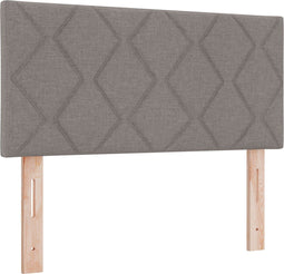 vidaXL - Hoofdbord - met - Diamant - Blokken - Ontwerp - in - Taupe - - - 100 - cm - Stof