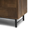 Riviera Maison Kast Bruin, Opbergkast, met deuren en planken, 2 lades - Mac Arthur Park Cabinet - Hout, ijzer - (LxBxH) 45x105x151