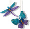 4 inch Plastic Teal & Purple Butterfly & Dragonfly Orn 2/Asstd 10,6...