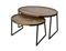 Wood Selections Salontafel Paulson - Set van 2 - Mangohout & Zwart Ijzer - 45x90x60 cm