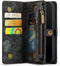 Caseme - Geschikt voor iPhone 7 Plus /8 Plus - vintage 2 in 1 portemonnee hoes - Zwart