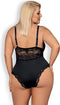 Obsessive Sexy Teddy met Kant - Erotische Body - Maat L/XL - Zwart